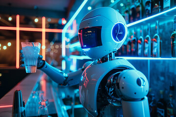 High skilled barman barista person making shaking cocktails coffee drinks in bar Generative AI picture