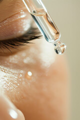 Hydrating Eye Serum Application Close-Up