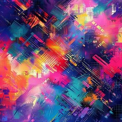 
Colorful abstract painting pattern new quality universal colorful technology stock image illustration design generative ai

 - obrazy, fototapety, plakaty