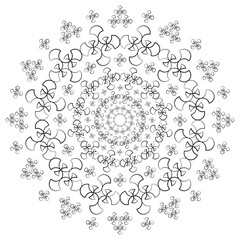 Mandala aux formes circulaires
