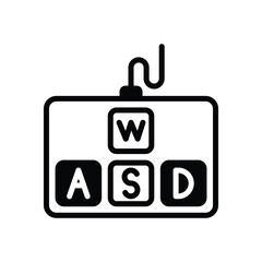 Obraz premium Gaming keyboard vector icon