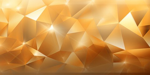 Gold abstract background with low poly design, vector illustration in the style of gold color palette with copy space for photo text or product, blank empty copyspace.  - obrazy, fototapety, plakaty