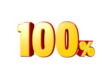 100 percent discount 3d text