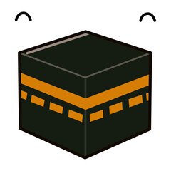 Kabah Hand Drawing, Kabah Illustration