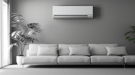 White wall mounted air conditioner