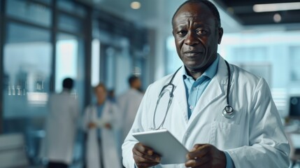 Obraz premium A Confident Doctor with Tablet