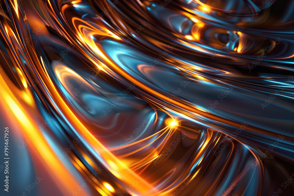 Poster abstract background with reflections and caustics. hi-tech. futuristic background image. created wit