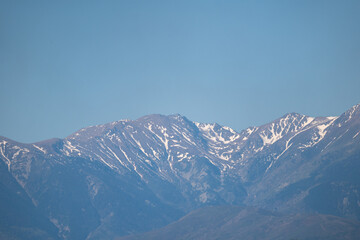 snow covered mountains