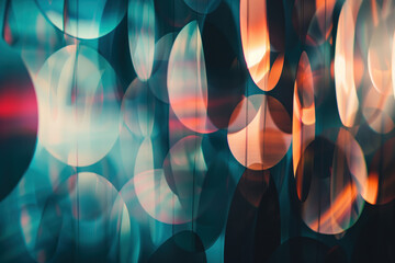 Abstract background with reflections and caustics. Hi-tech. Futuristic background image. Created with Generative AI technology. - obrazy, fototapety, plakaty