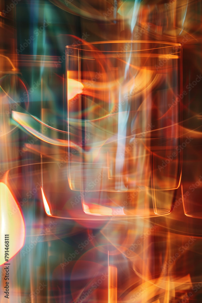 Poster abstract background with reflections and caustics. hi-tech. futuristic background image. created wit