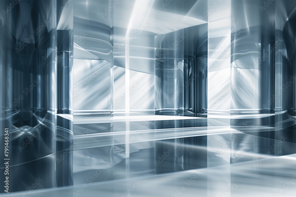 Poster abstract background with reflections and caustics. hi-tech. futuristic background image. created wit