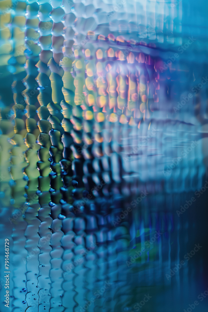 Poster Abstract background with reflections and caustics. Hi-tech. Futuristic background image. Created with Generative AI technology.