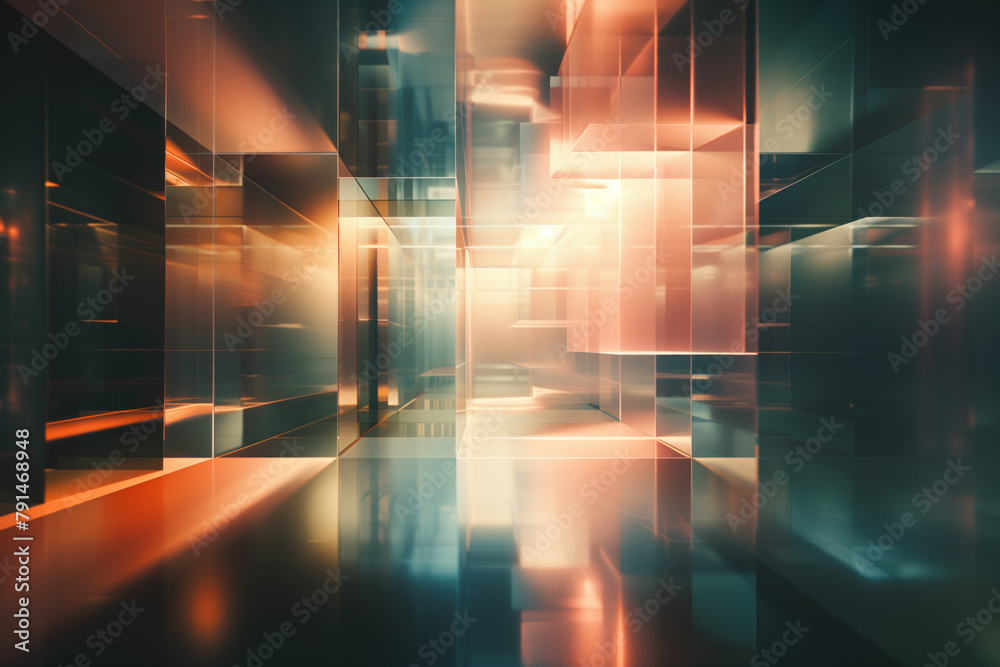 Poster abstract background with reflections and caustics. hi-tech. futuristic background image. created wit