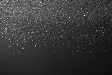 Gray glitter texture background with dark shadows, glowing stars, and subtle sparkles with copy space for photo text or product, blank empty copyspace