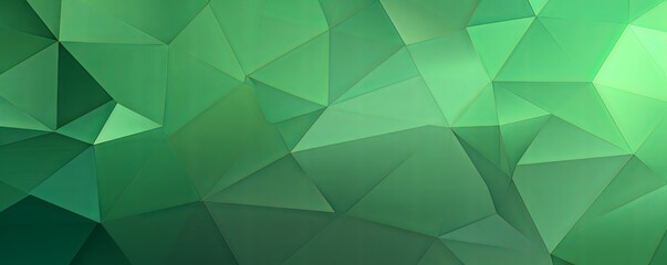 Fototapeta na wymiar Green abstract background with low poly design, vector illustration in the style of green color palette with copy space for photo text or product, blank empty copyspace 
