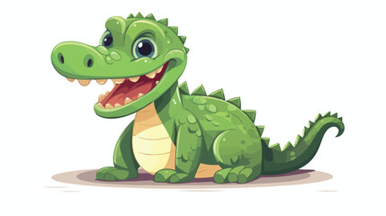 Crocodile Little baby. Alligator little kid. croc s