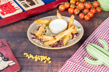 food on a table