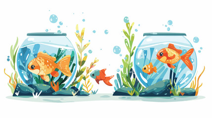 Aquarium shop web-site template. Pet fish store website