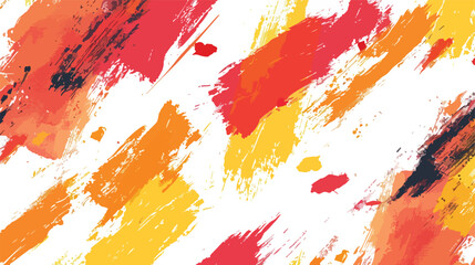Artistic seamless pattern with red orange yellow brus - obrazy, fototapety, plakaty