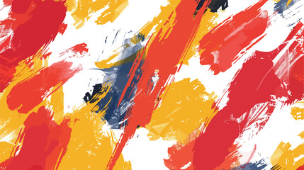 Artistic seamless pattern with red orange yellow brus - obrazy, fototapety, plakaty
