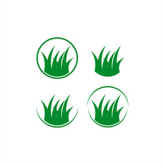 grass vector design, fresh green, garden grass, green lawn, icon, grass symbol, emblem,
