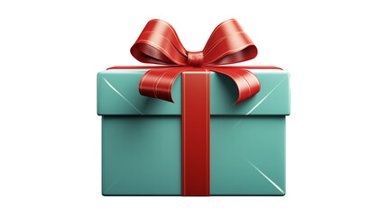 3d rendering of a festive gift box with a bow isolated on a transparent background object for design, png
