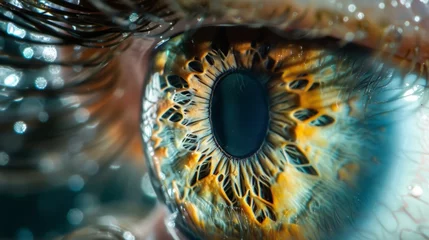 Foto op Plexiglas The subjects reflection is magnified in the eye their features rendered in a stunning detail. . © Justlight