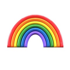 3d lgbtq+ rainbow in the shape of a heart