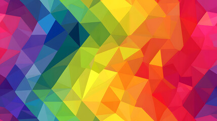 polygonal geometric pride rainbow seamless pattern background. design for pride month celebrate.