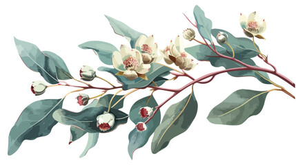 Blooming Australian eucalyptus flower  - obrazy, fototapety, plakaty