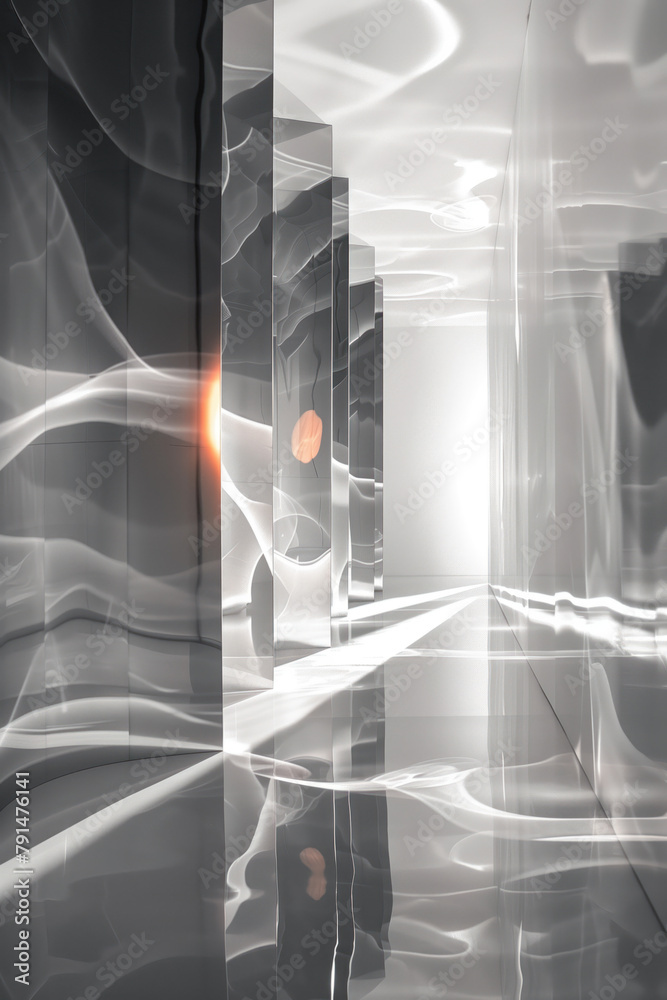 Poster abstract background with reflections and caustics. hi-tech. futuristic background image. created wit