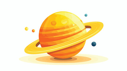 Cute and Beautiful Icon Symbol Logo Solar Planet Sp