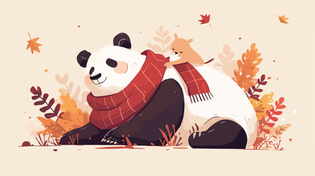 Cute animal illustration for book drawing page 2d f