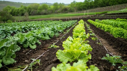 Sustainable agriculture practices such as organic farming and crop rotation, promoting soil health