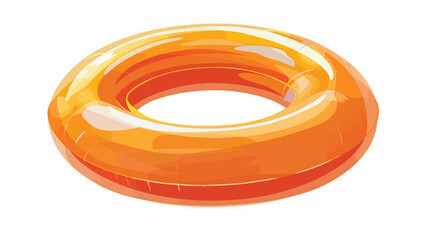 Inflatable swimming rubber ring of round shape. Summer