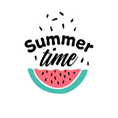Summer mood. Summer time. Summer lettering. Summer vibes. Inscription for cards, posters, printing on T-shirts.