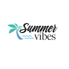 Summer mood. Summer vibes. Summer lettering. Summer time. Inscription for cards, posters, printing on T-shirts.