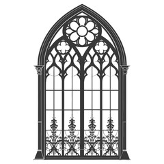 Silhouette window classic black color only full