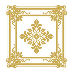 vintage frame and corners icon gold color only