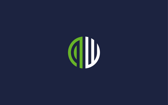 letter pw with circle logo icon design vector design template inspiration