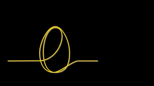 Egg, easter egg outline self drawing animation.