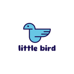 A sleek logo design showcasing a tiny bird, representing grace and sophistication.