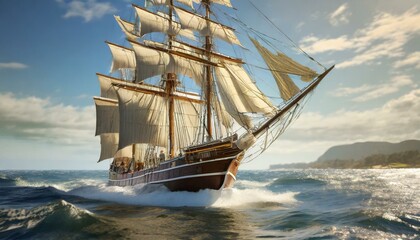Sails of Glory: The Historic Schooner Braving the Seas