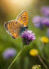 Obraz premium butterfly on flower