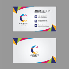 Fototapeta premium Vibrant Multi color C Letter Business Card Design