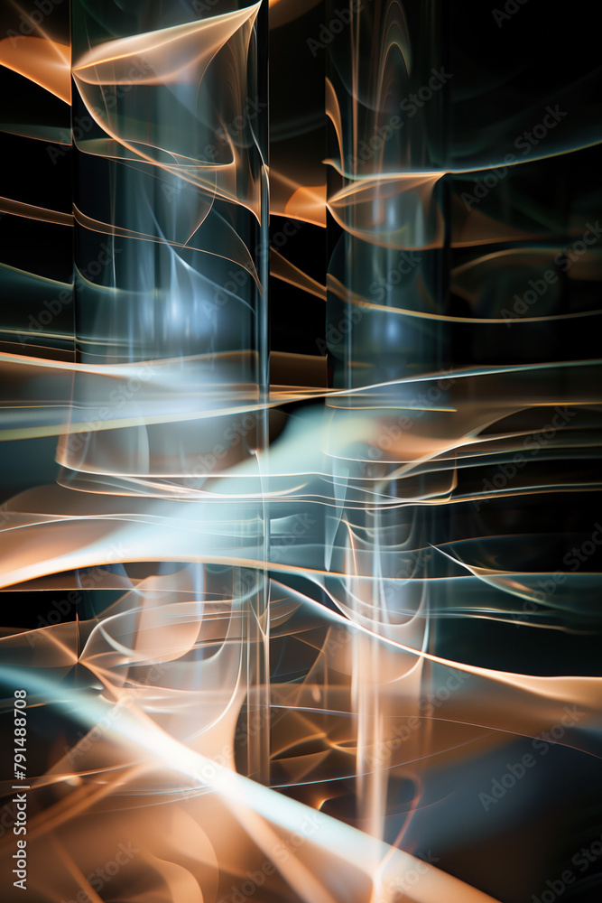Poster abstract background with reflections and caustics. hi-tech. futuristic background image. created wit