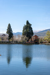 lake bled country, canal in the park, Puigcerda Spain