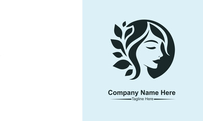 spa logo simple Woman face logo icon vector. Woman face logo design vector illustration, Girl silhouette for cosmetics, beauty, salon, health and spa, fashion themes.