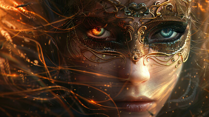 Fantasy woman with mask