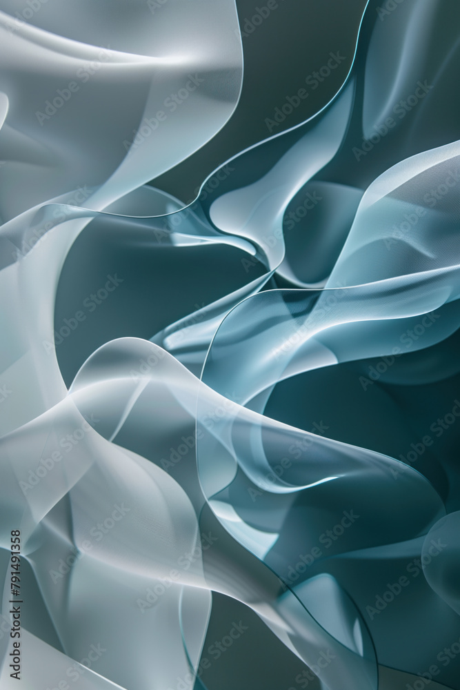 Poster Abstract background with reflections and caustics. Hi-tech. Futuristic background image. Created with Generative AI technology.